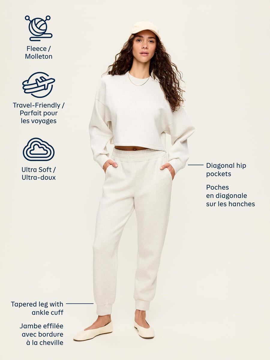 Image 5 of 11, High-Waisted Bounce Fleece Jogger Sweatpants