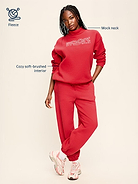 Image 3 of 3, Baseline Fleece Mock-Neck Sweater