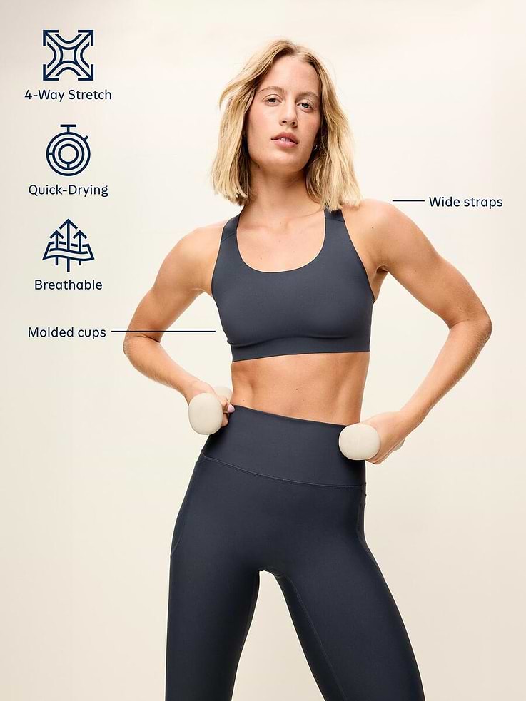 Image 5 of 7, PowerSoft Molded Racerback Bra