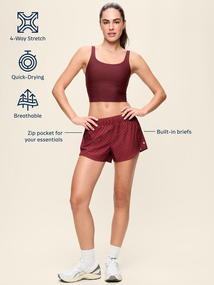 Image 5 of 7, Mid-Rise StretchTech Run Shorts -- 3-inch inseam