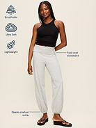 Image 4 of 4, Fold-Over Waist Fitted Joggers