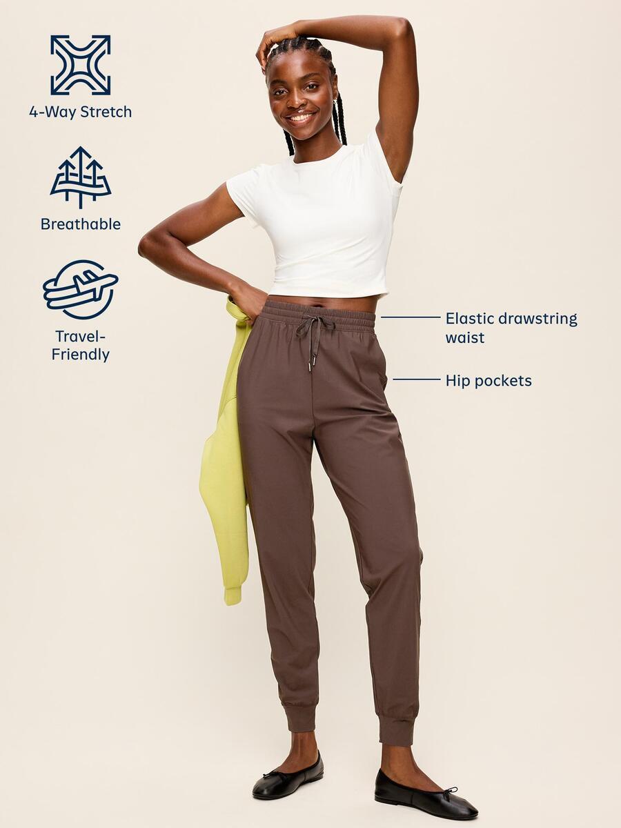 Image 5 of 9, High-Waisted SleekTech Joggers