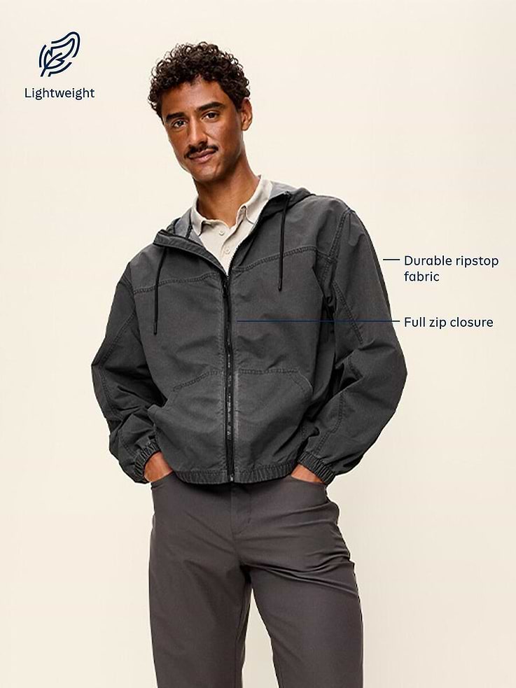 Image 5 of 5, Oversized Washed Utility Jacket