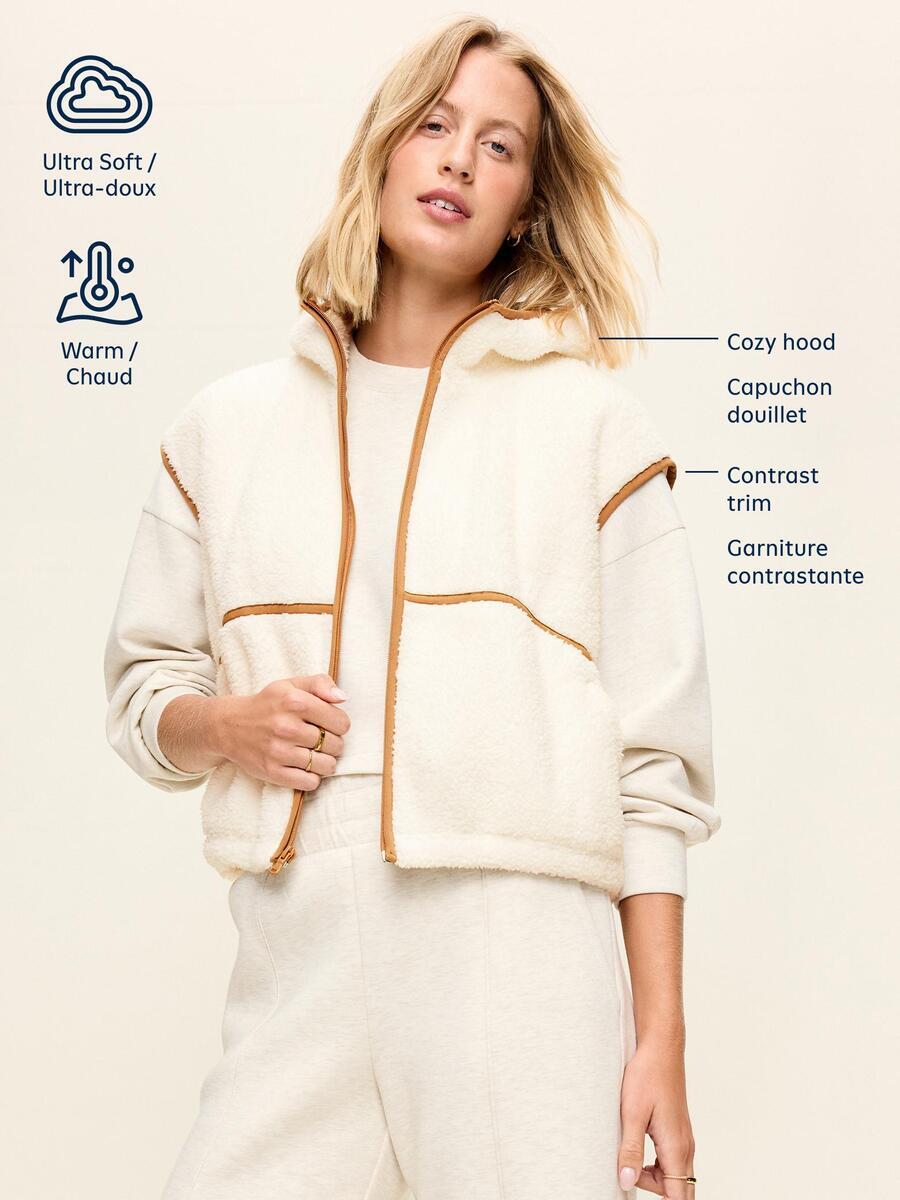 Image 5 of 8, Hooded Sherpa Vest