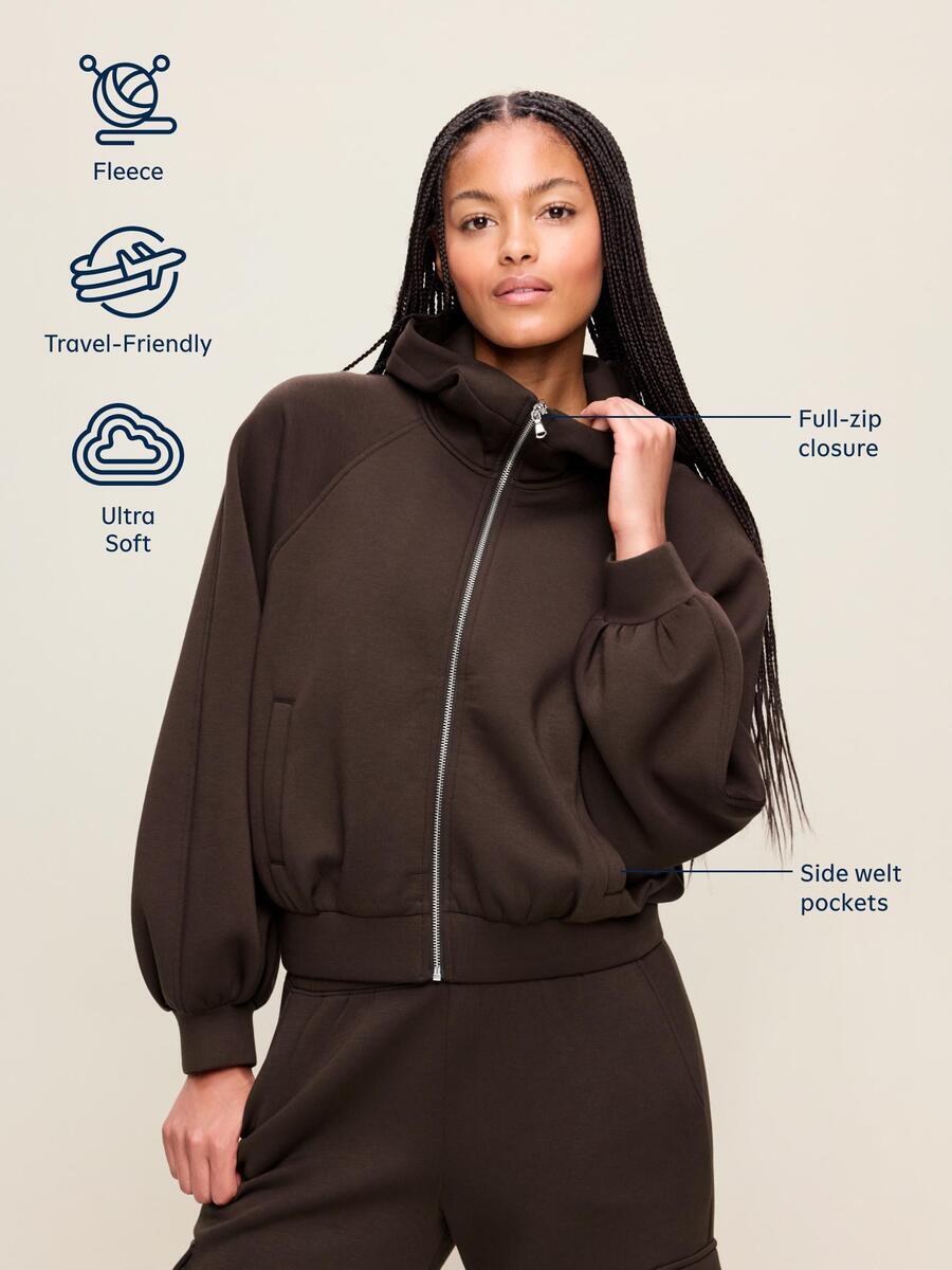 Image 5 of 9, Bounce Fleece Utility Hoodie Sweatshirt