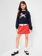 Image 1 of 5, elasticized waistband, decorative bow, all-over polka dots, model is approx. 4’4” and wears size m, Product #1183731