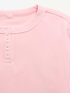 Image 4 of 4, CozePlush Waffle Knit Henley Top for Girls