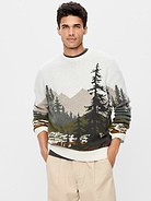 Image 1 of 3, crew neck, long sleeves, rib-knit trim, pullover style, prints varies, Product #1182480
