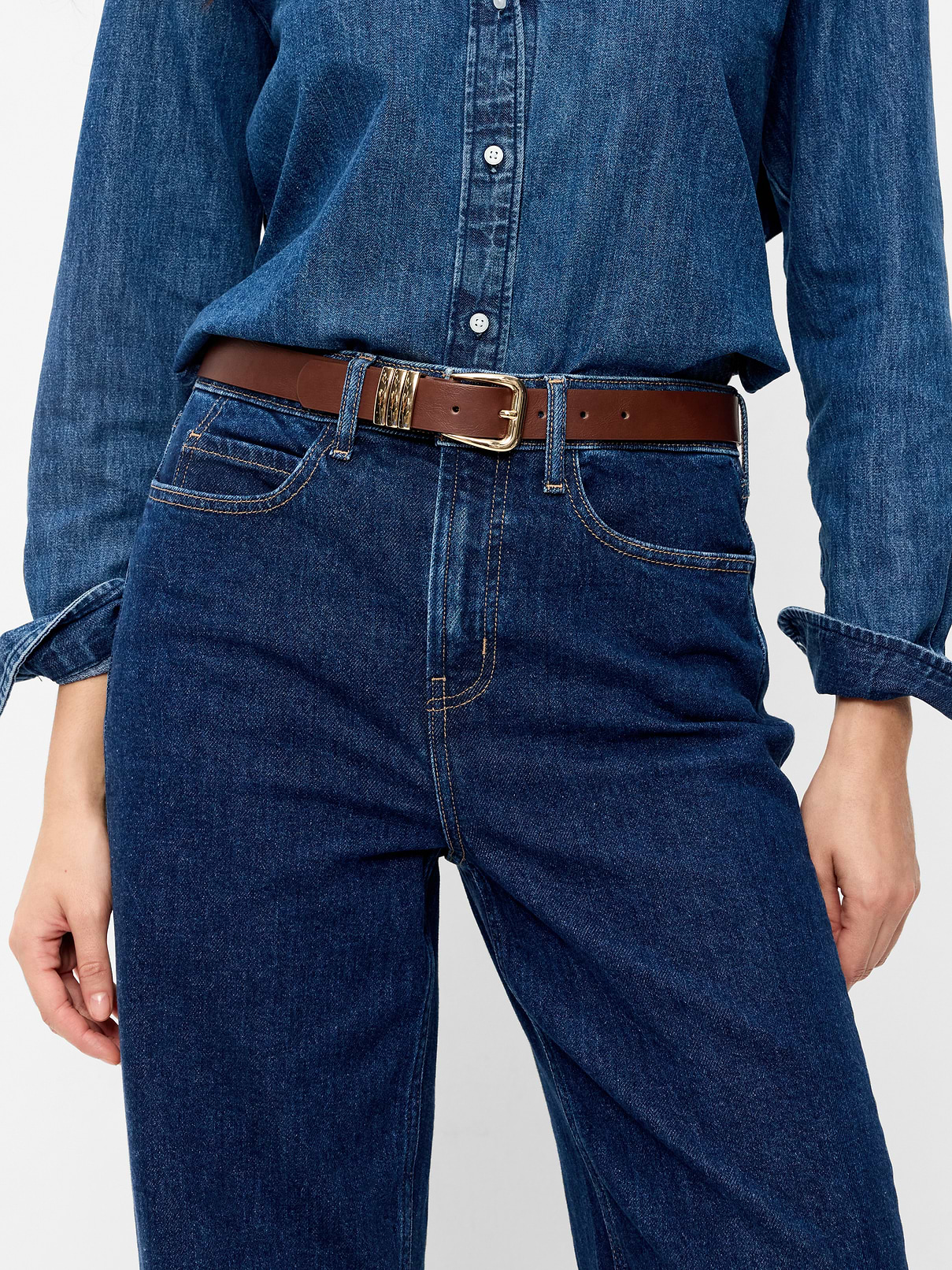 Image 2 de 3, Ceinture fine à triple passant pour femme