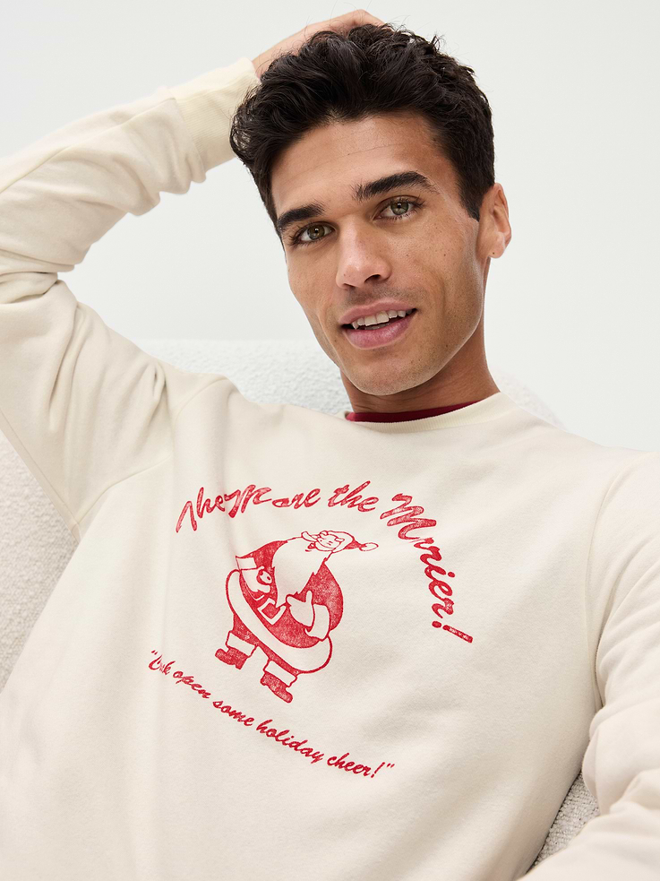 Image 3 of 4, Graphic Crew-Neck Sweatshirt