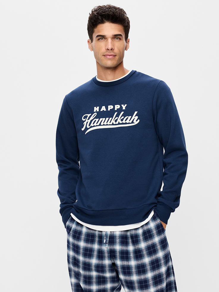 Image 1 of 4, crew neck, graphic at front, rib-knit trim, pullover style, Product #906140