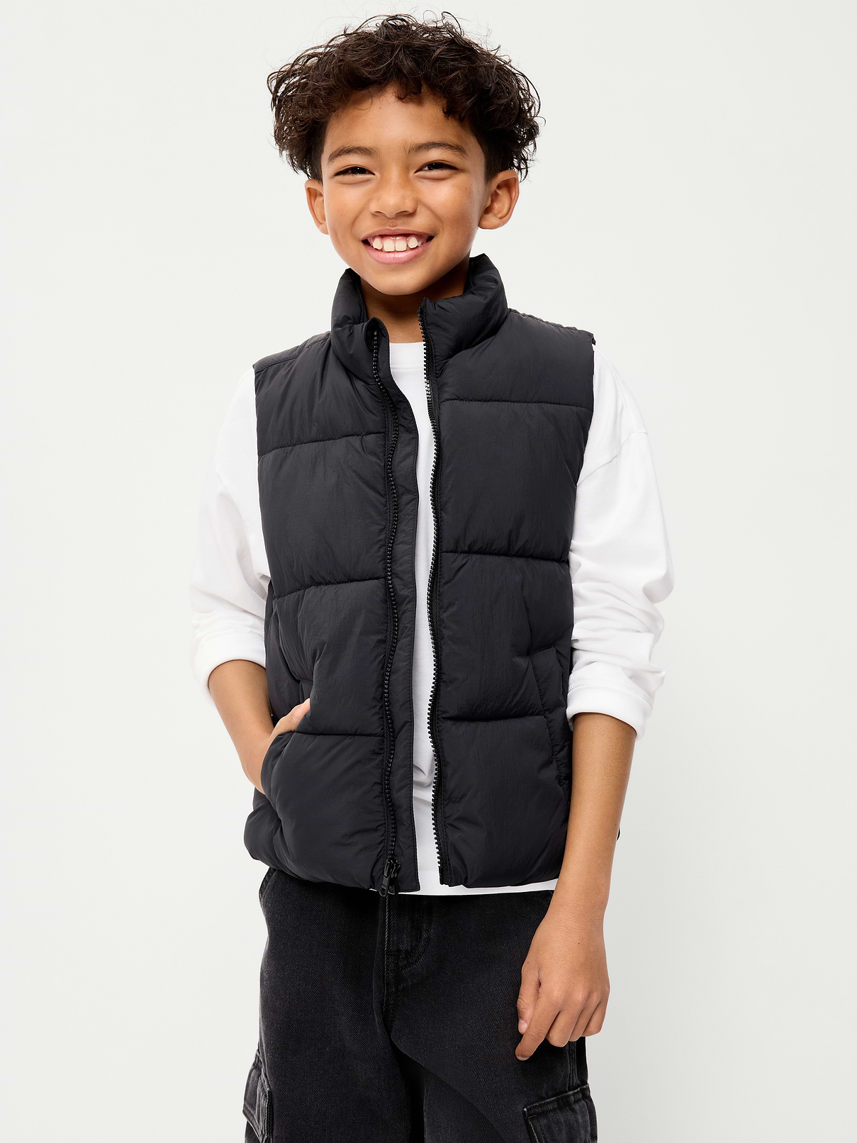Image 1 of 2, mock neck, full zipper, welt pockets, hanging loop, Product #908013