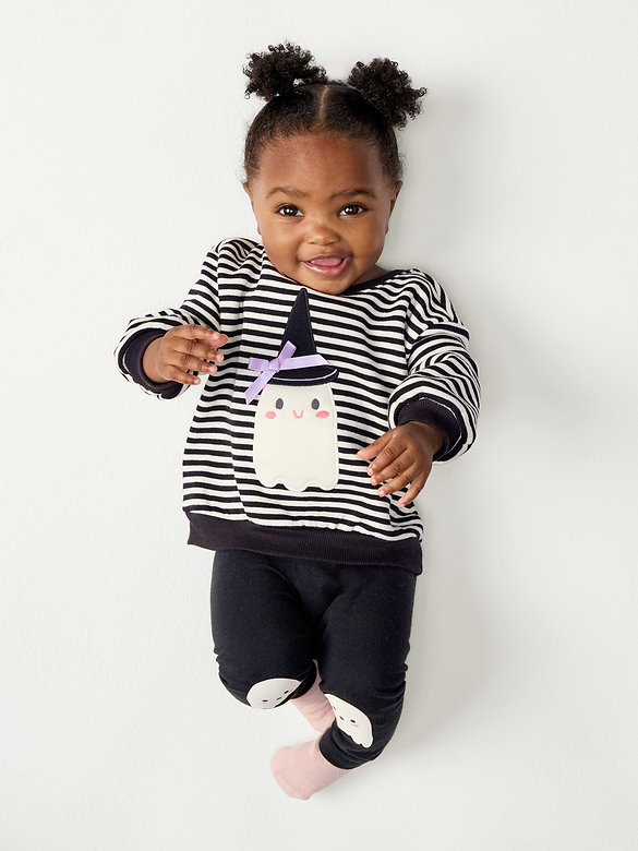 Graphic Sweatshirt and Leggings Set for Baby