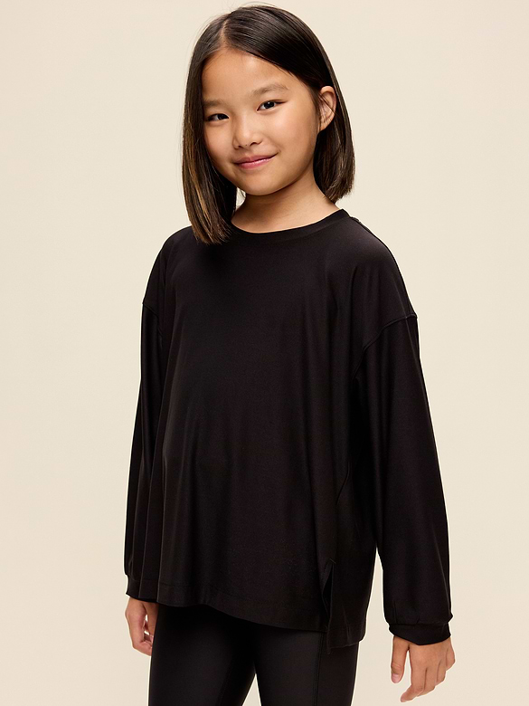 CloudMotion Long-Sleeve Tunic T-Shirt for Girls