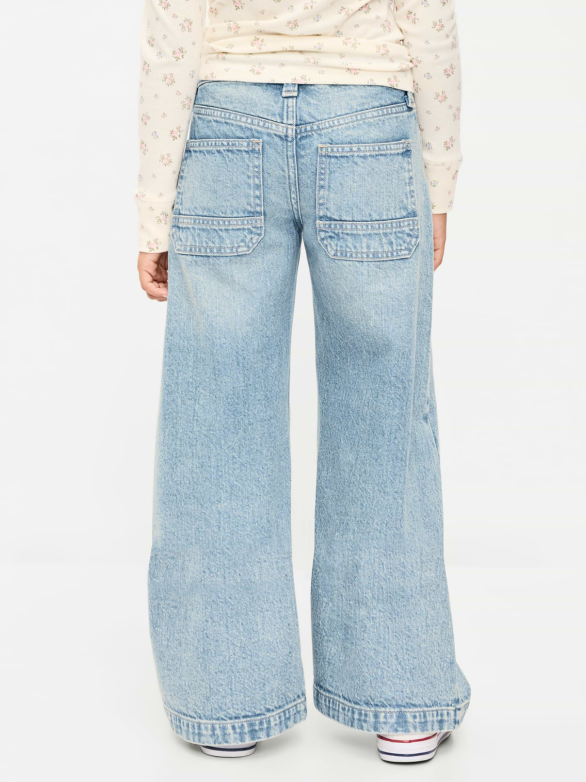 Image 4 de 4, Jean coupe très généreuse à jambe large à taille basse pour fille