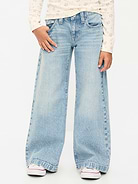 Image 2 de 4, Jean coupe très généreuse à jambe large à taille basse pour fille