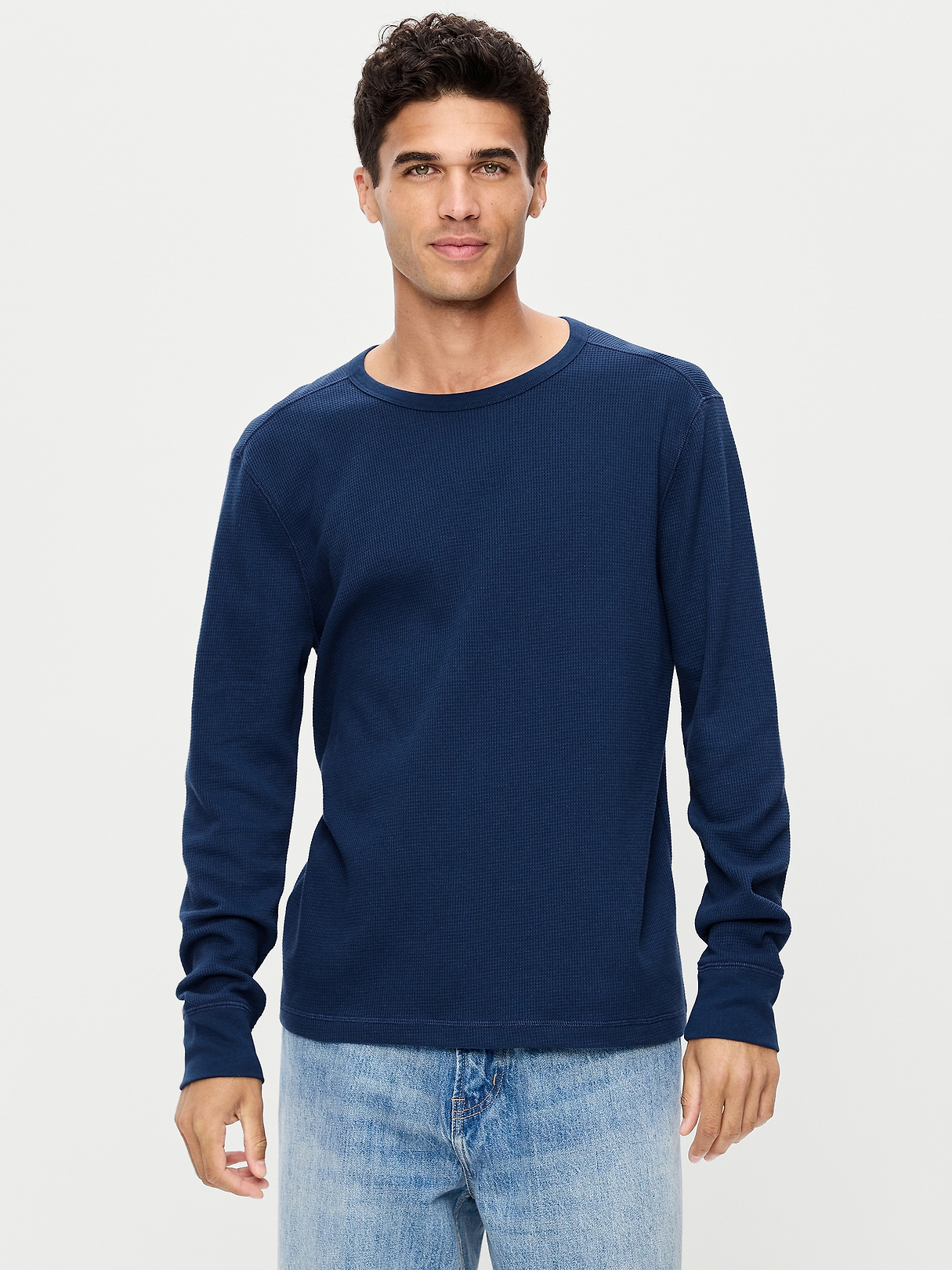 Crew-Neck Waffle T-Shirt | Old Navy