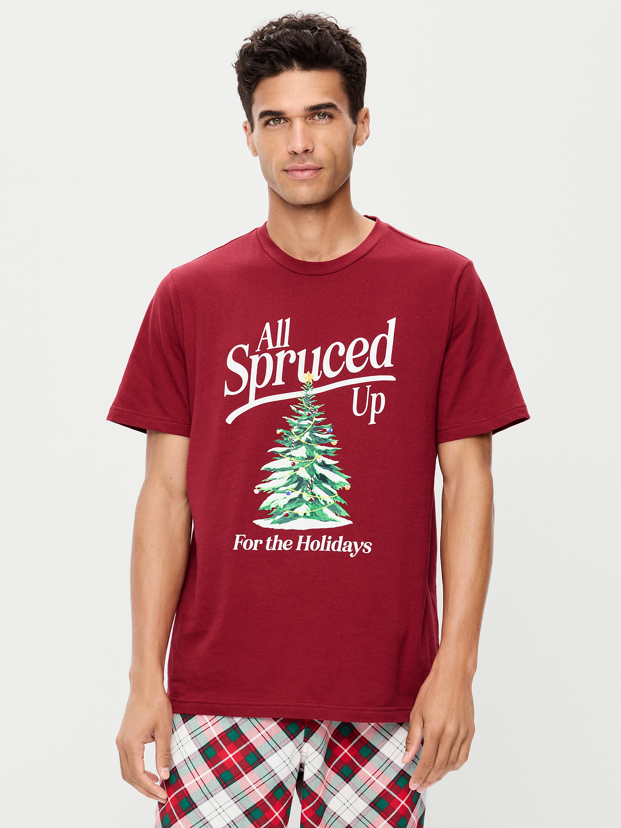 Image 1 of 3, rib-knit crew neck, short sleeves, graphic varies by color, Product #909610