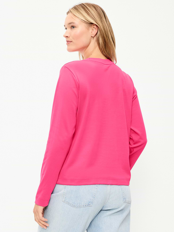 Image 6 of 8, Heavyweight Long-Sleeve Crew-Neck T-Shirt