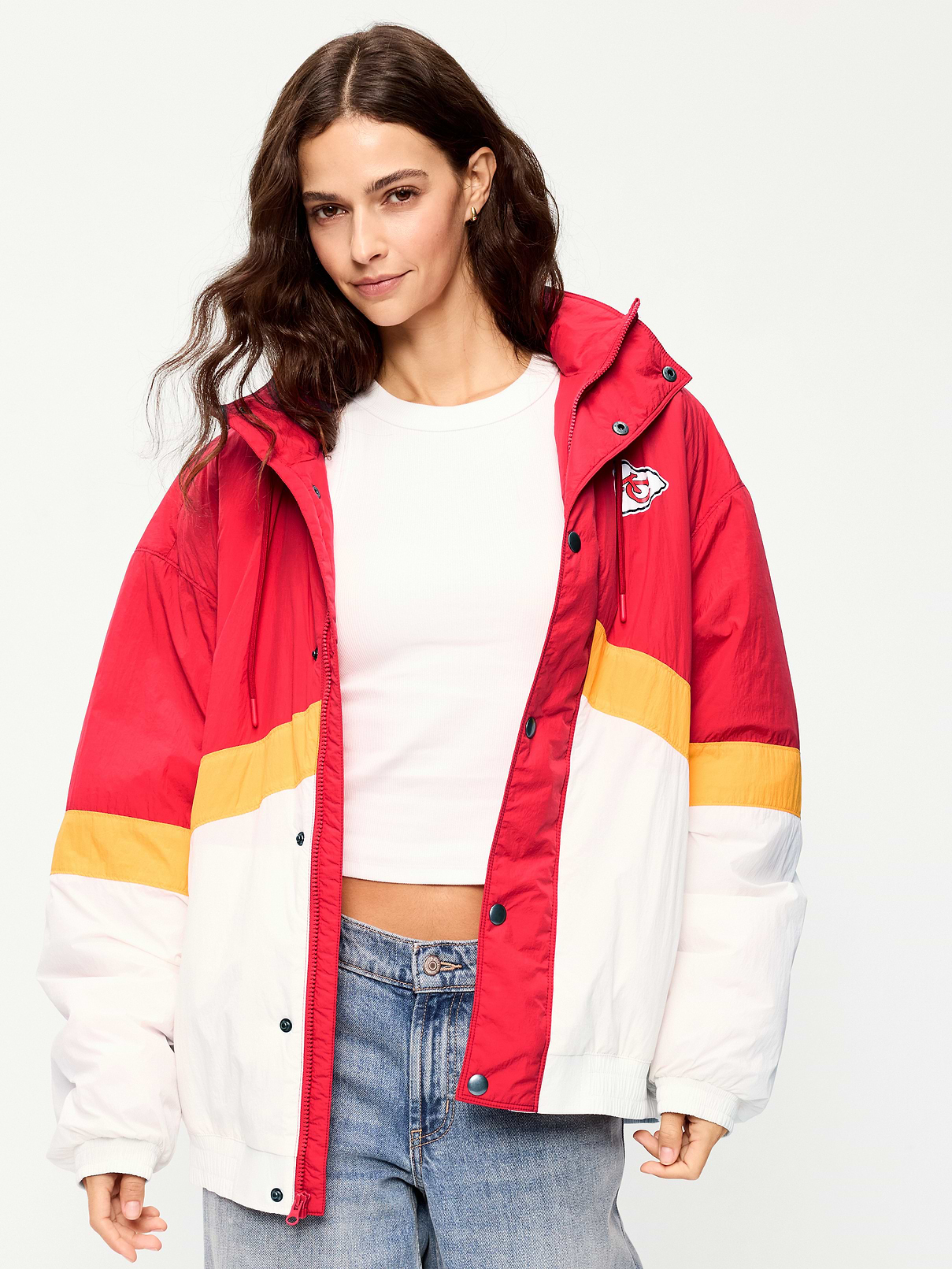 Image 2 of 4, Kansas City Chiefs Oversized Jacket for Adults