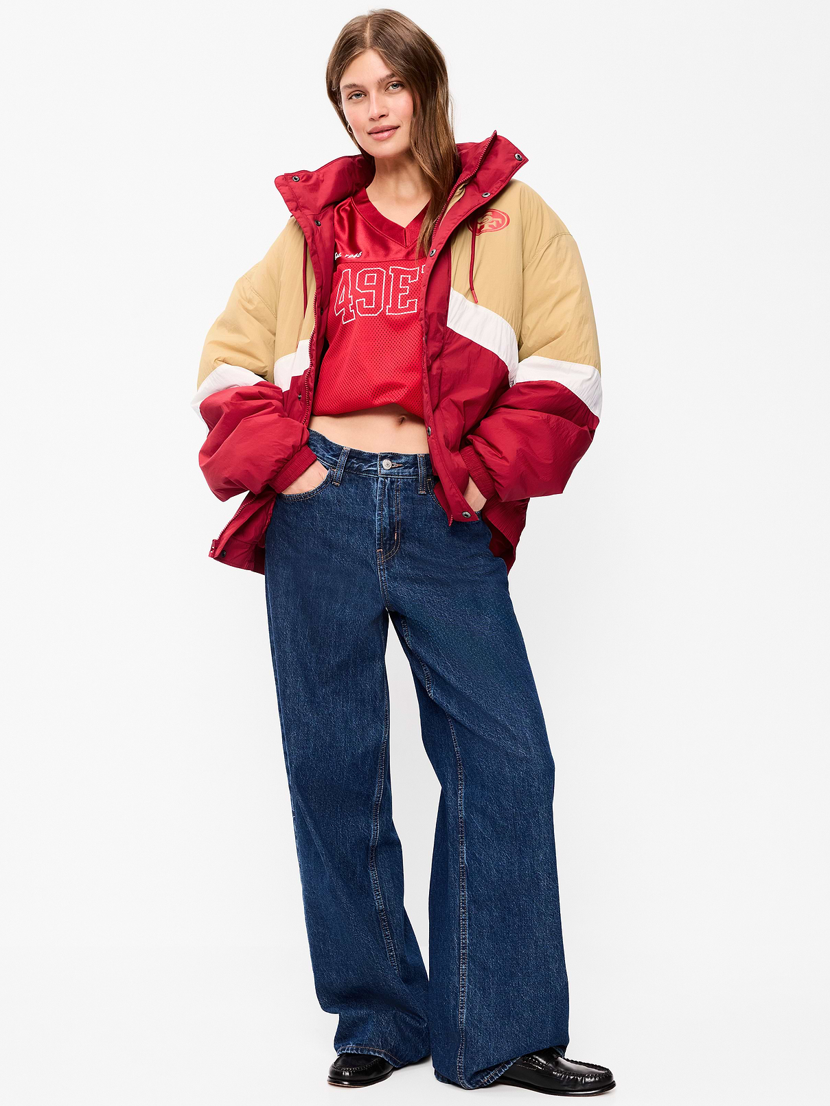 Image 3 of 7, San Francisco 49ers Oversized Jacket for Adults