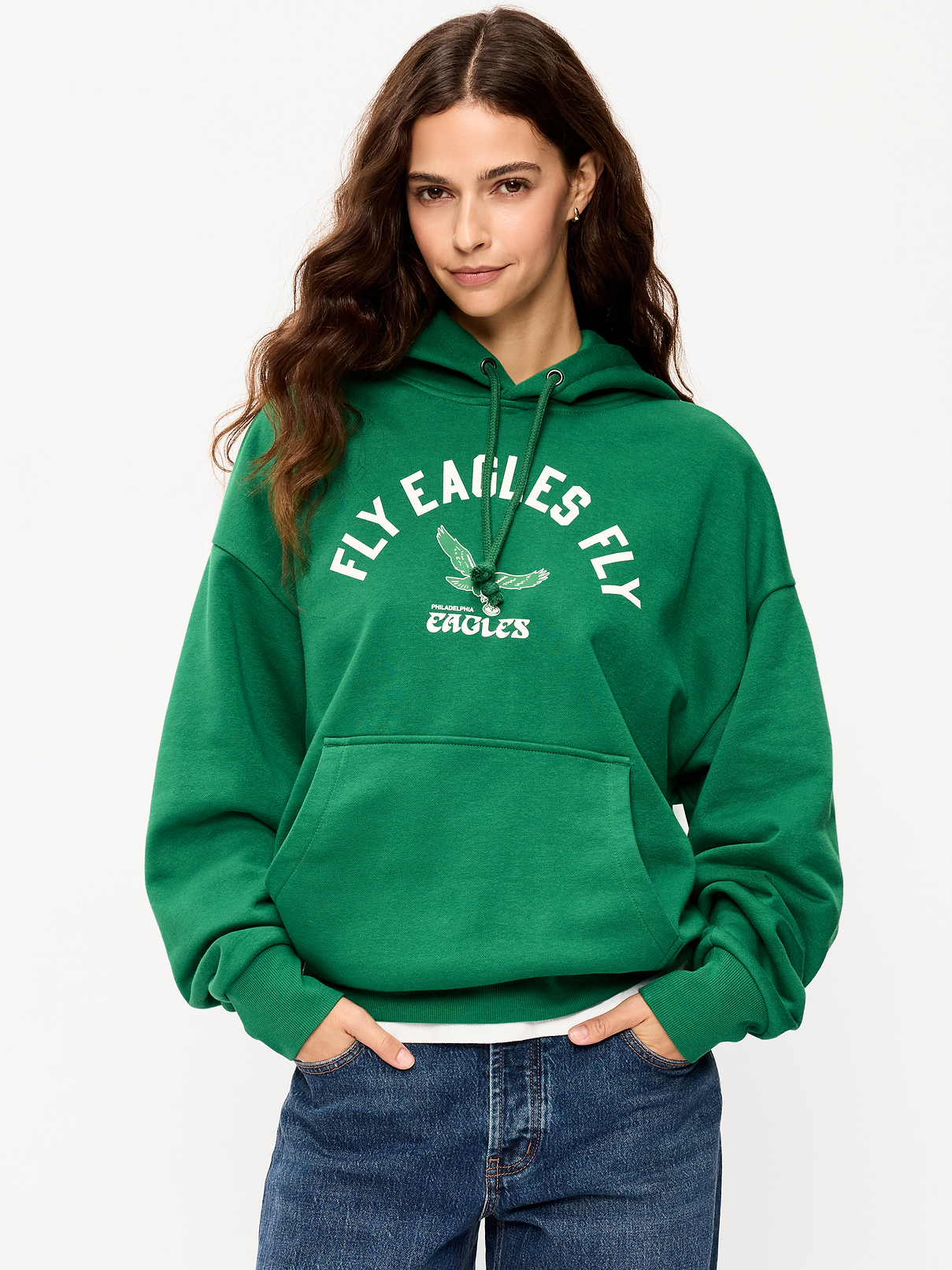 Image 2 of 5, Philadelphia Eagles Oversized Pullover Hoodie for Adults