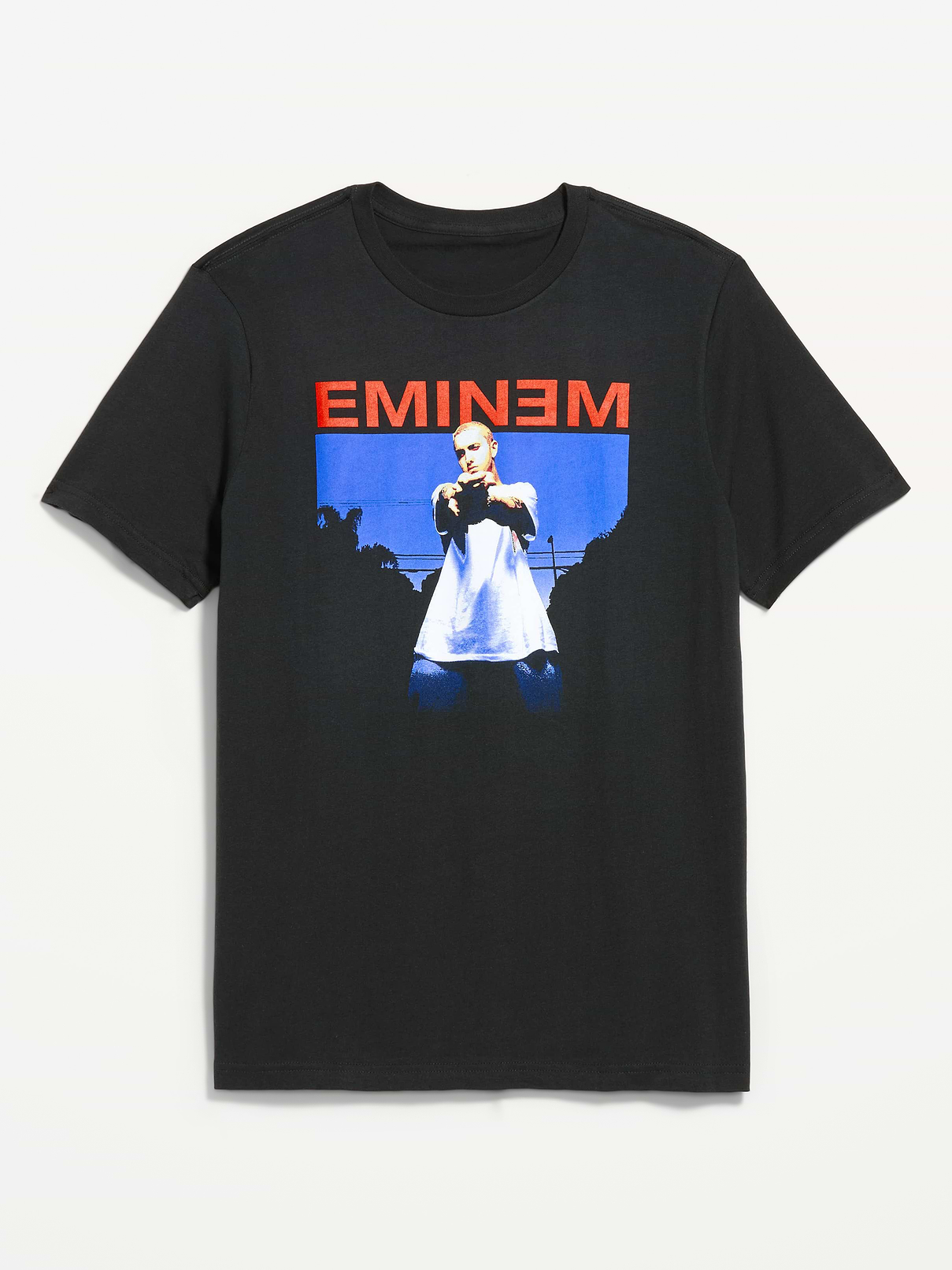 Image 1 of 2, rib-knit crew neck, short sleeves, licensed graphic, © 2026 EMINEM, Product #909921