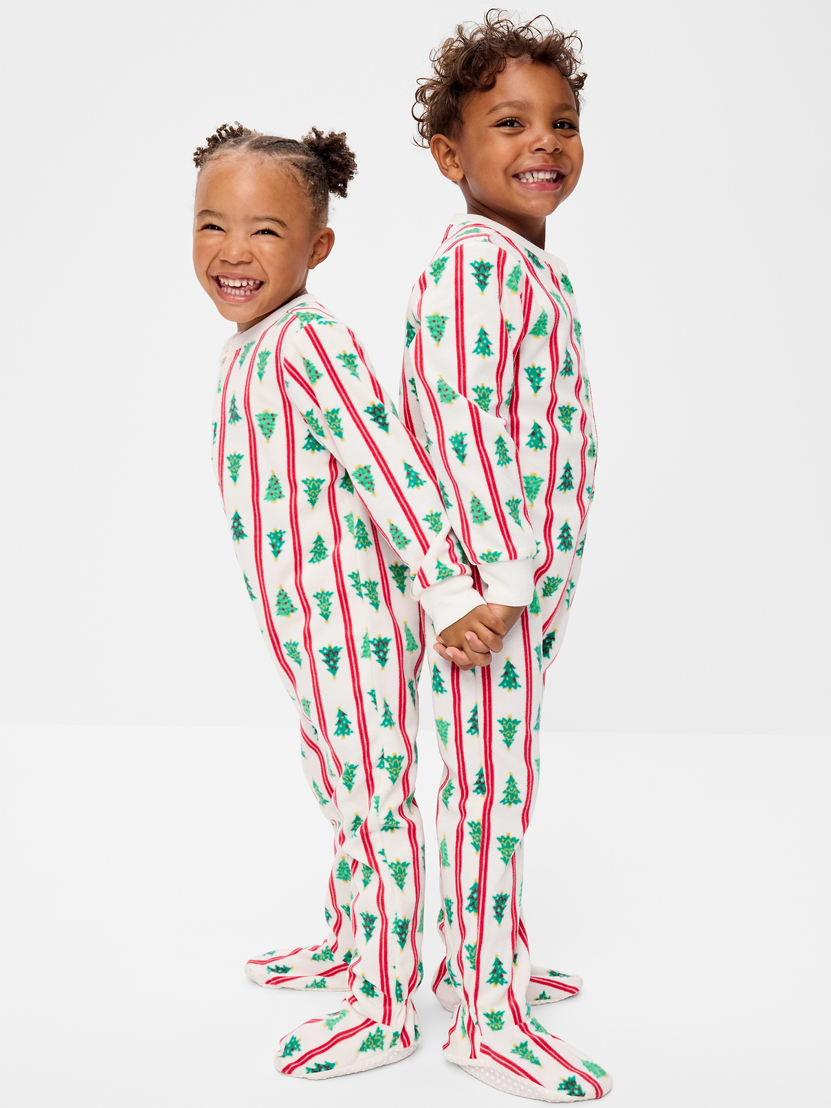Image 1 of 2, rib-knit crew neck, long sleeves, rib-knit cuffs, sizes 3m - 2t only: reversible full-length zipper, sewn-in feet, gripper dots, online exclusive, Product #910316
