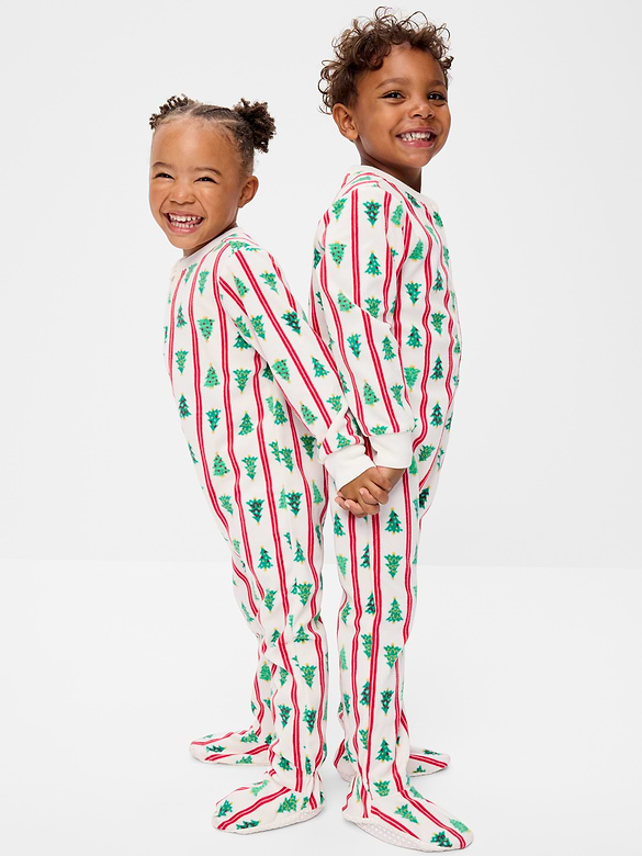 2-Way-Zip Microfleece Pajama One-Piece for Toddler & Baby