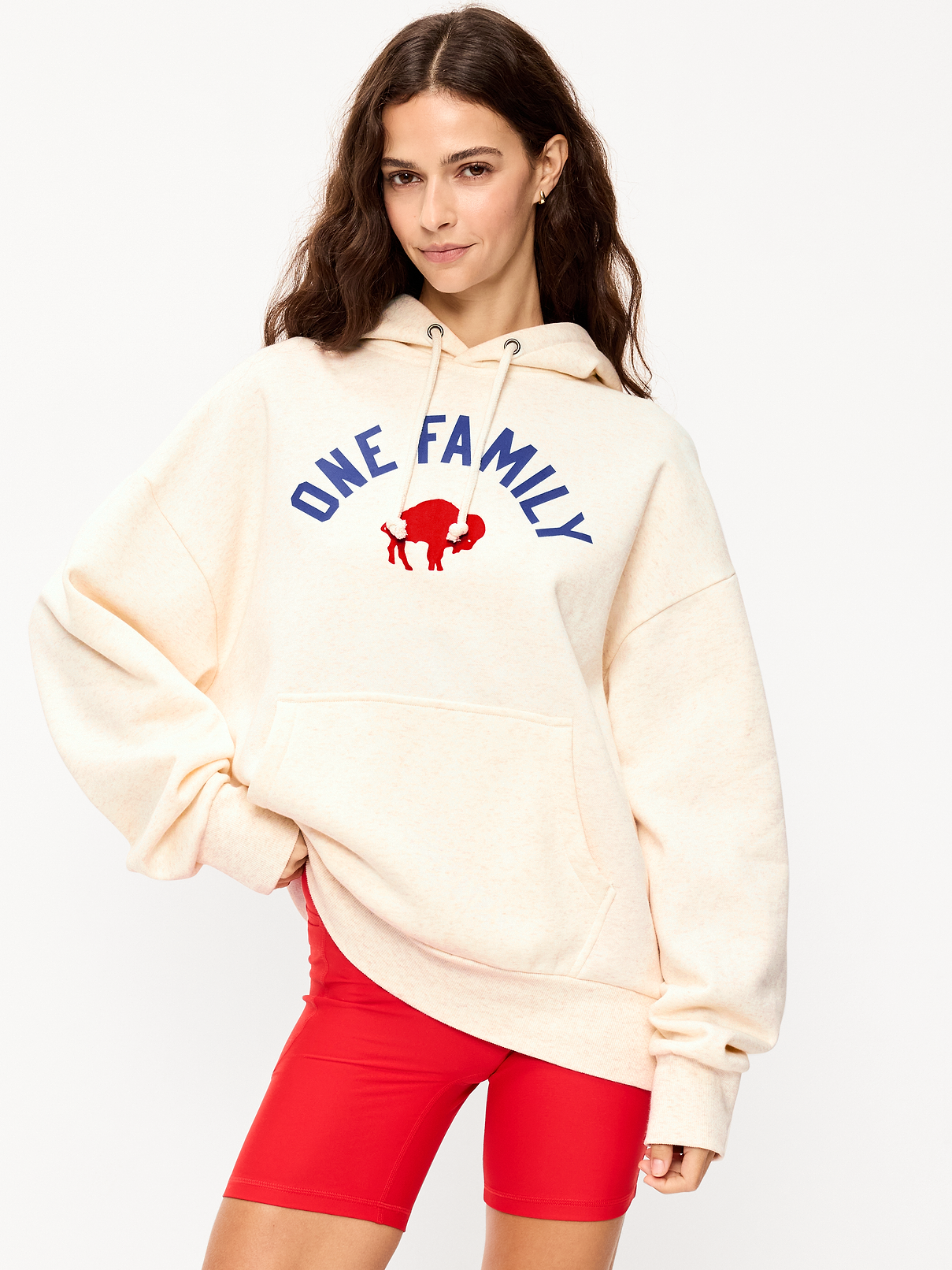 Image 3 of 6, Buffalo Bills Oversized Pullover Hoodie for Adults