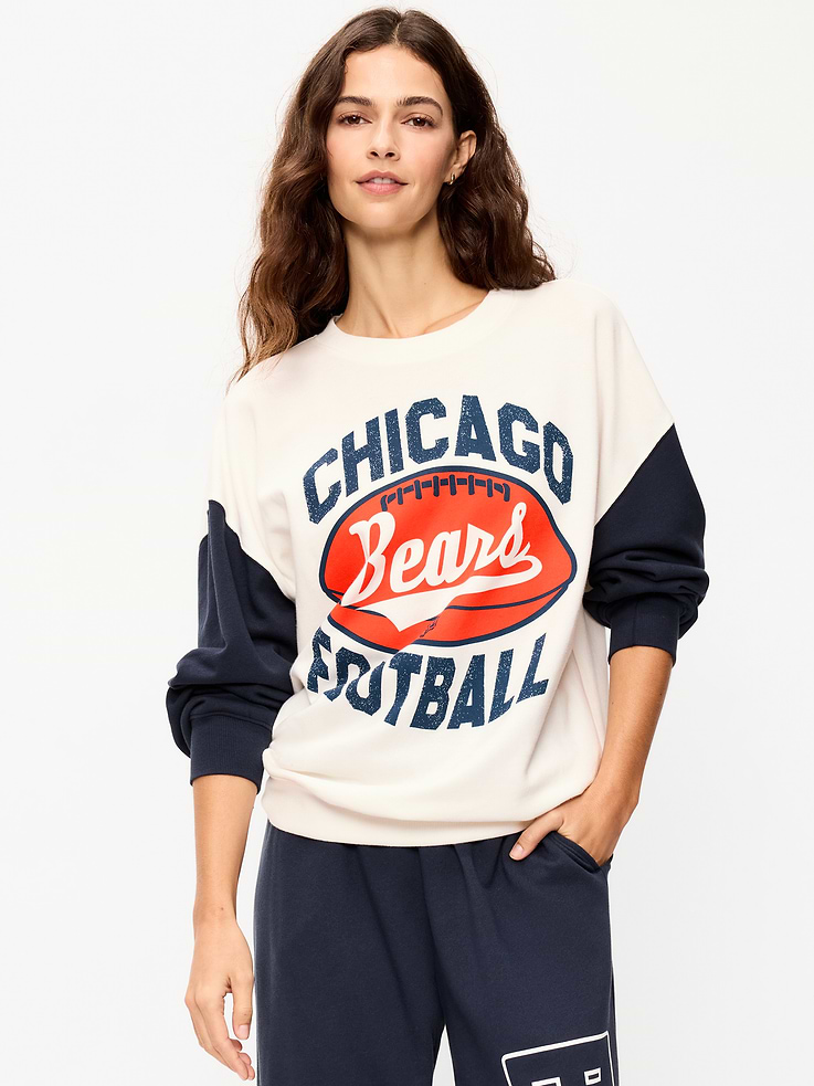 Image 2 of 4, Chicago Bears Oversized Fleece Sweatshirt for Women