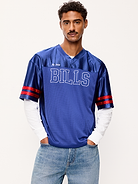 Image 1 of 6, v neck, short sleeves, stripes along sleeves, graphic at front, Product #916415