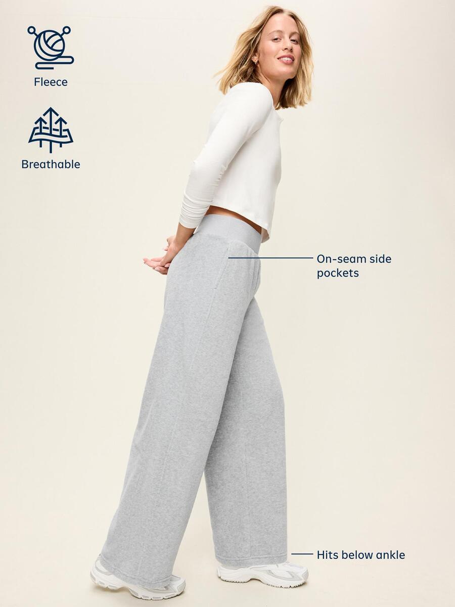 Image 5 of 7, Extra High-Waisted Performance Fleece Wide-Leg Sweatpants