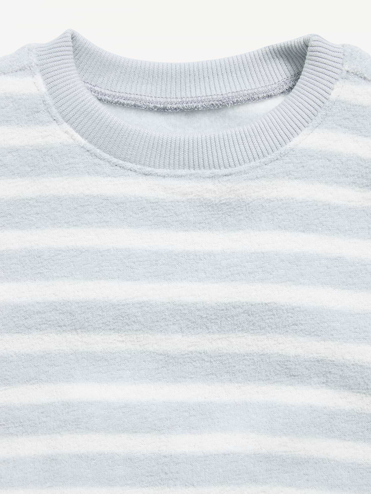 Image 2 of 2, Cozy Terry Striped Crew-Neck Sweatshirt for Baby