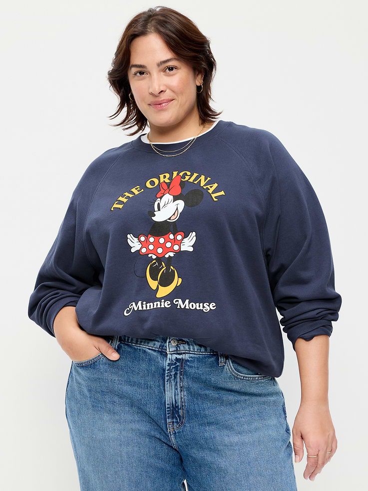 Image 6 of 9, Old Navy x Disney Minnie Mouse Oversized Raglan Sweatshirt for Women