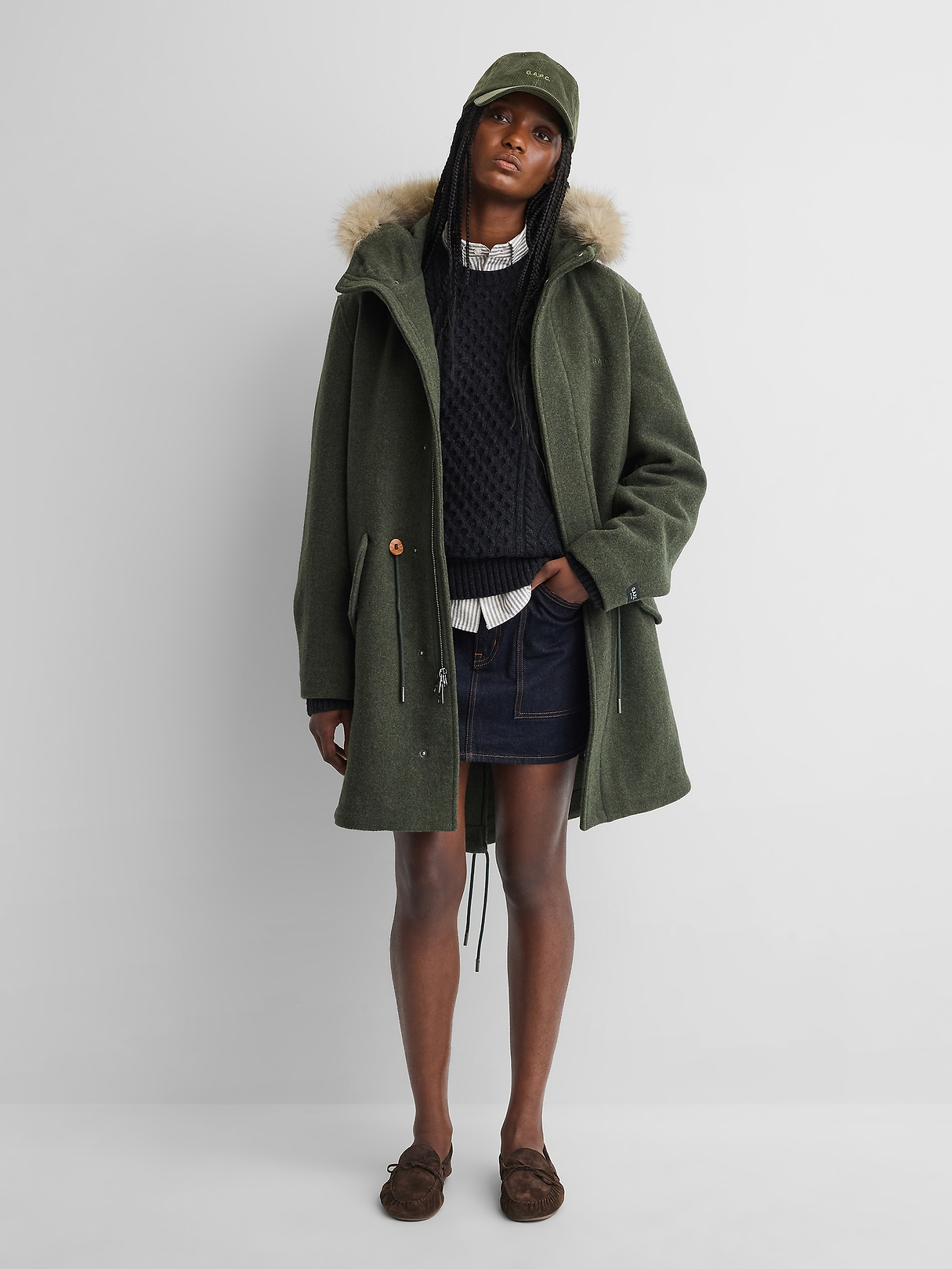 Gap × A.P.C. Oversized Wool-Blend Parka | Gap