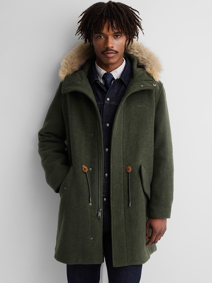 Image 2 of 10, Gap × A.P.C. Oversized Wool-Blend Parka