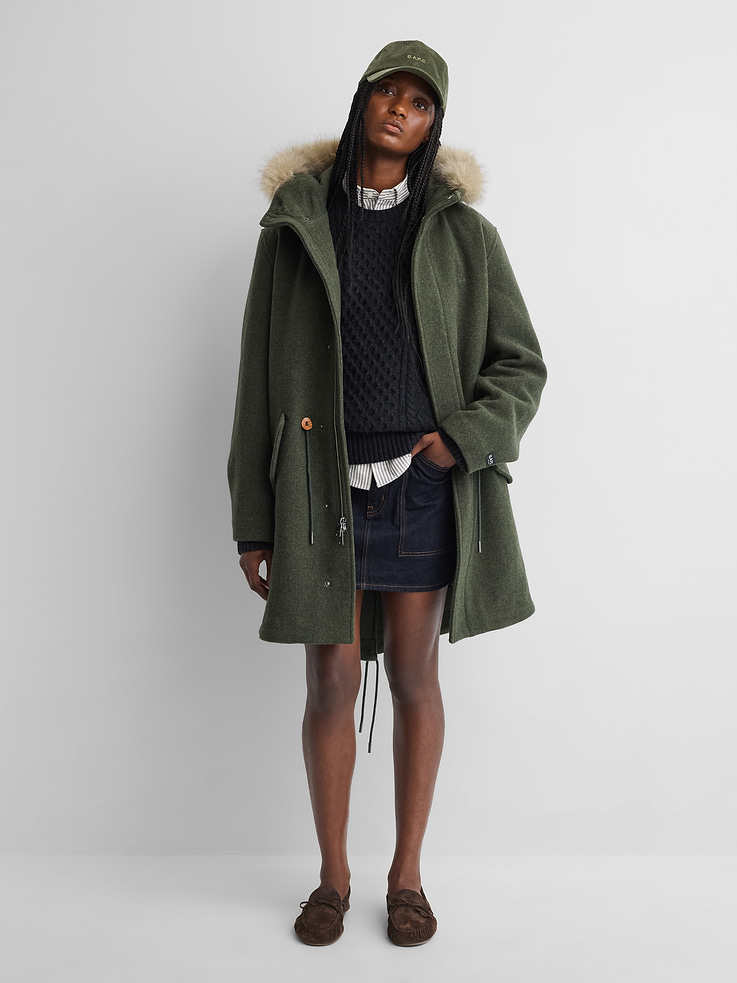 Image 5 of 10, Gap × A.P.C. Oversized Wool-Blend Parka
