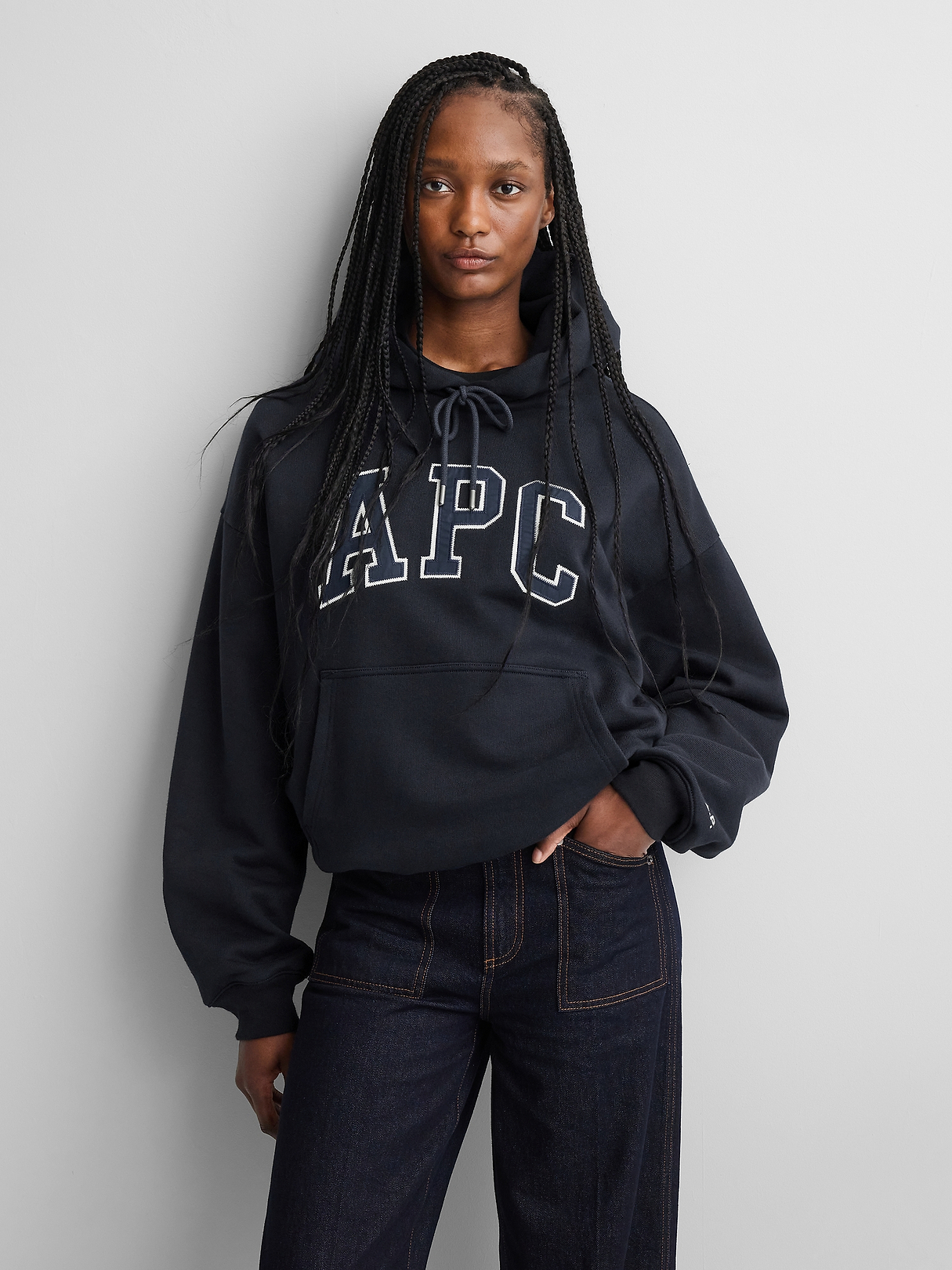 Gap × A.P.C. Extra Heavyweight Logo Hoodie | Gap