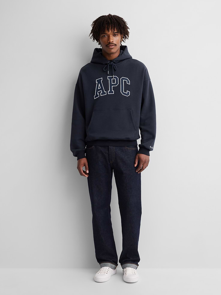 Image 2 of 8, Gap × A.P.C. Extra Heavyweight Logo Hoodie, Cardmember Early Access