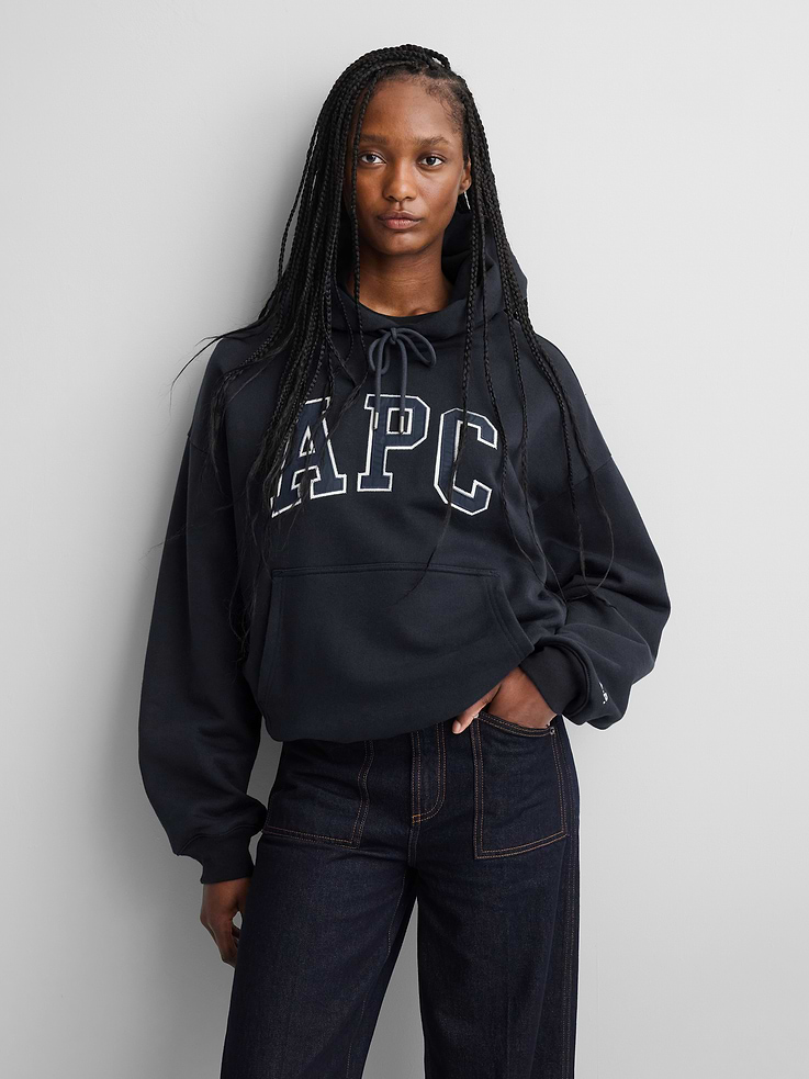 Image 4 of 8, Gap × A.P.C. Extra Heavyweight Logo Hoodie, Cardmember Early Access