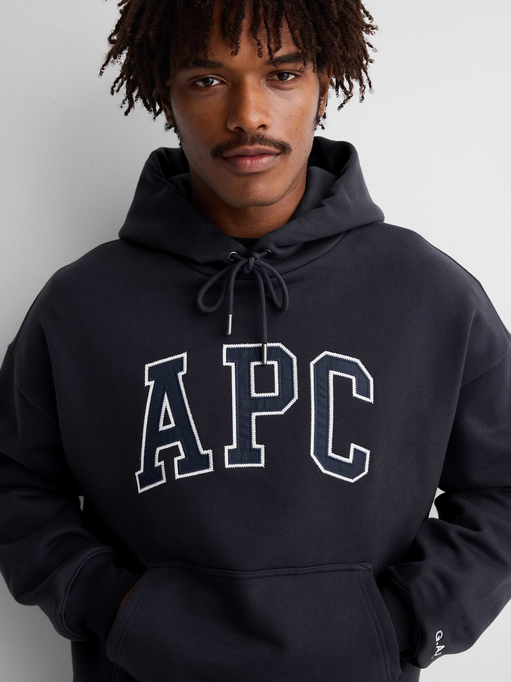 Image 7 of 8, Gap × A.P.C. Extra Heavyweight Logo Hoodie, Cardmember Early Access