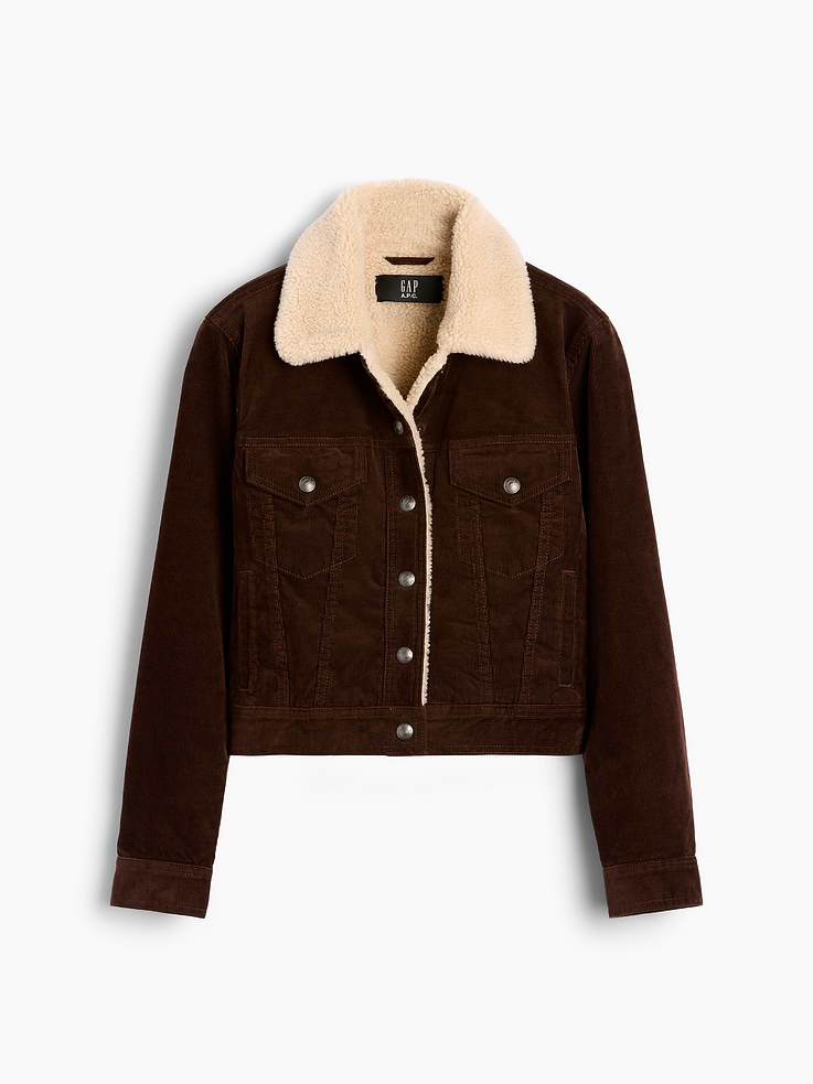 Image 9 of 10, Gap × A.P.C. Icon Corduroy Crop Jacket, Cardmember Early Access