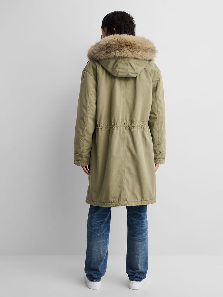 Image 2 of 10, Gap × A.P.C. Oversized Sherpa-Lined Utility Parka, Cardmember Early Access