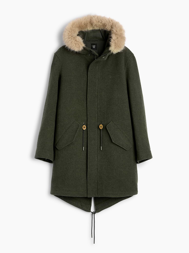 Image 9 of 10, Gap × A.P.C. Oversized Wool-Blend Parka