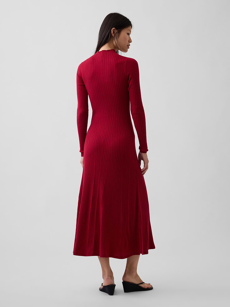 Image 2 of 5, Lightweight CashSoft Rib Sweater Maxi Dress