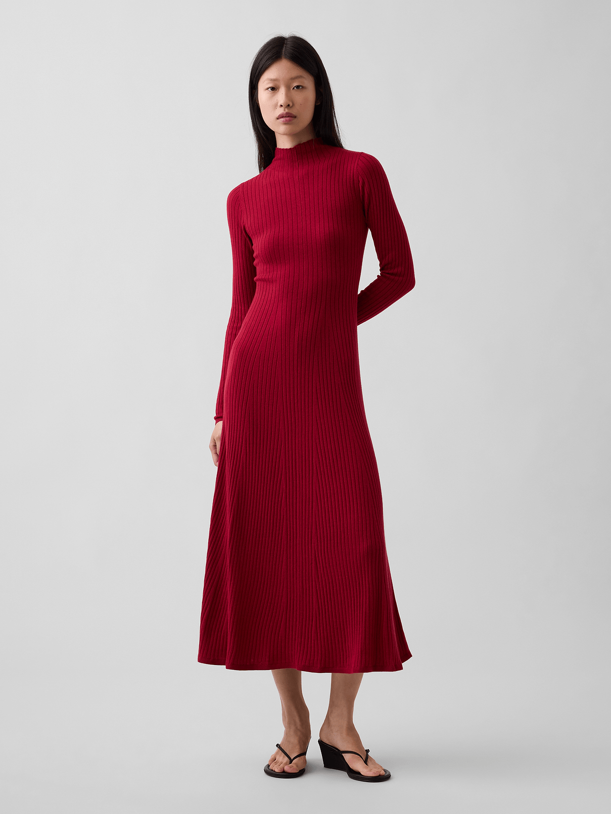 Lightweight CashSoft Rib Sweater Maxi Dress