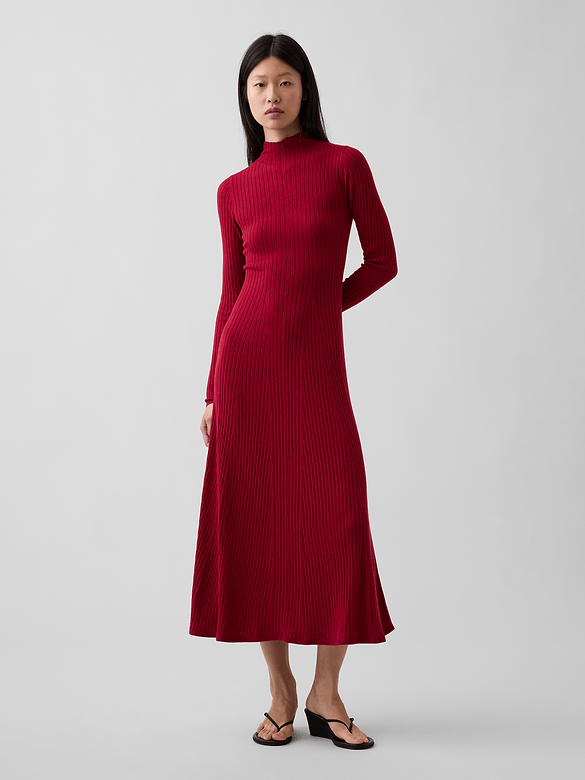 Lightweight CashSoft Rib Sweater Maxi Dress