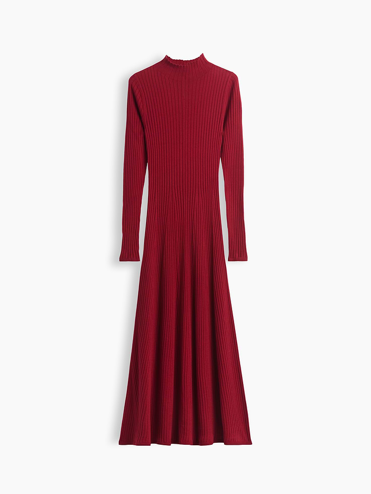 Image 5 of 5, Lightweight CashSoft Rib Sweater Maxi Dress