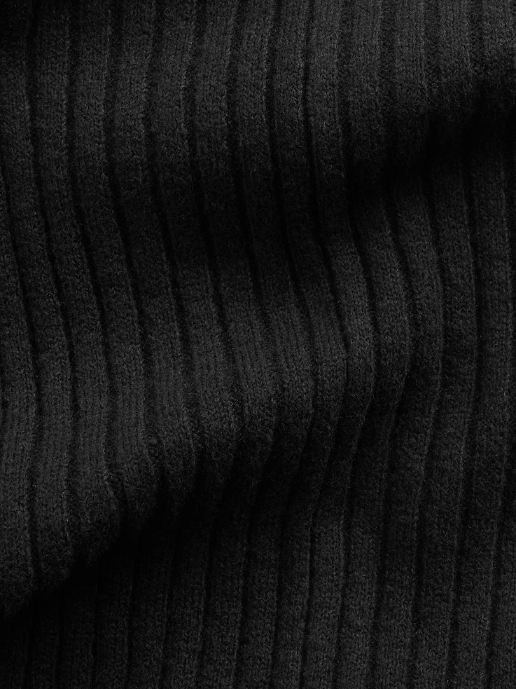 Image 4 de 5, Robe-chandail courte côtelée à col roulé Effet cachemire